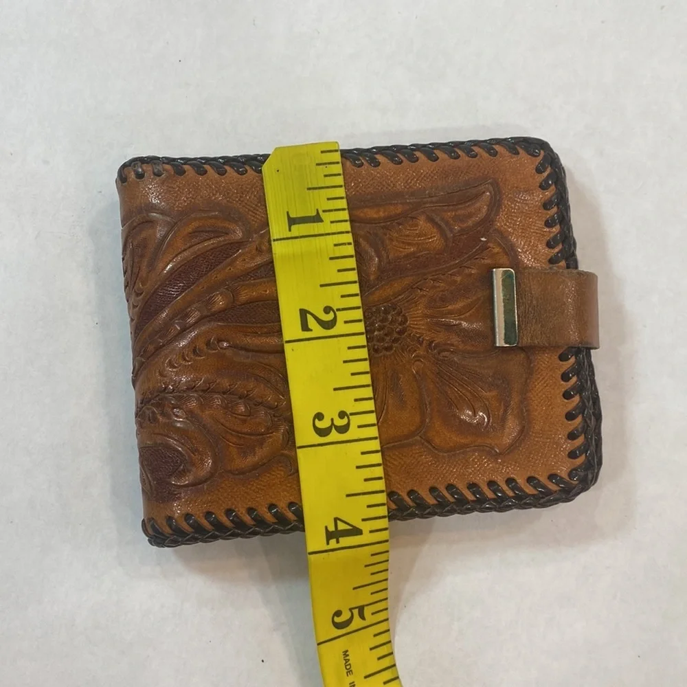 Tooled western wallet vintage initials‎ MS